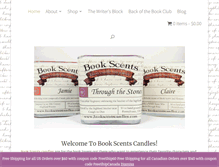 Tablet Screenshot of bookscentscandles.com